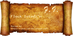 Fleck István névjegykártya